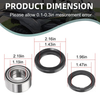 4pcs Front Wheel Bearing & Seal Kit for Kawasaki Bayou 300/400 4X4