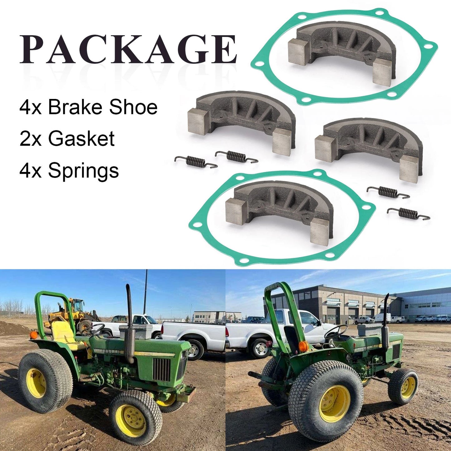 Brake Shoes & Gasket Kit for John Deere 750/770/790/3005 Tractor