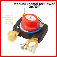 Copper Battery Disconnect Switch 12V/24V for Car/RV/Truck/Boat Battery Systems