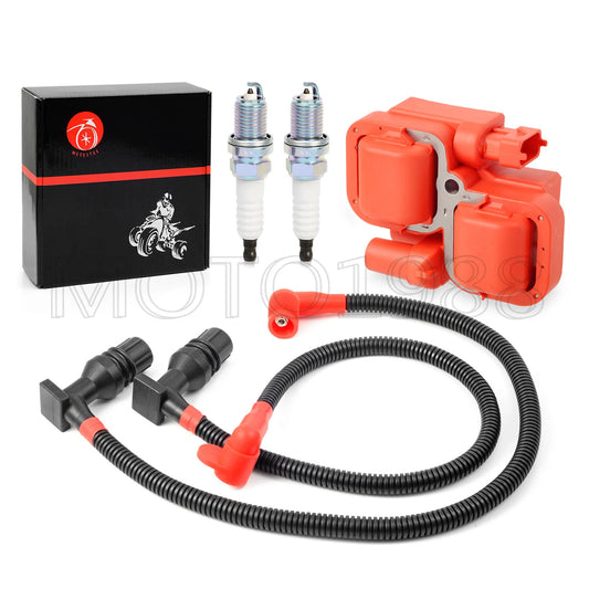 Ignition Coil & Spark Plug w/ Wire Cap for Polaris RZR 800 (2011-2014)