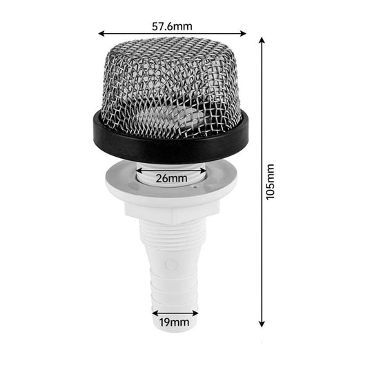 Thru Hull Connector for Marine Fish Tank Filter for Fishing Boats