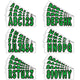 Personalized Boat Registration Decals A-Z & 0-9 Green 4 Set