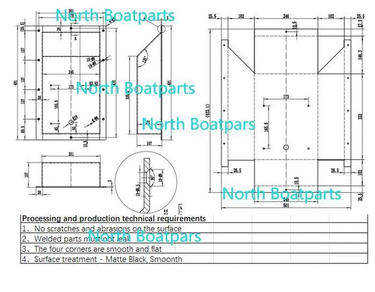 Recessed Easy Boat Trolling Motor Pan for Aluminum Foot Pedal Control Tray