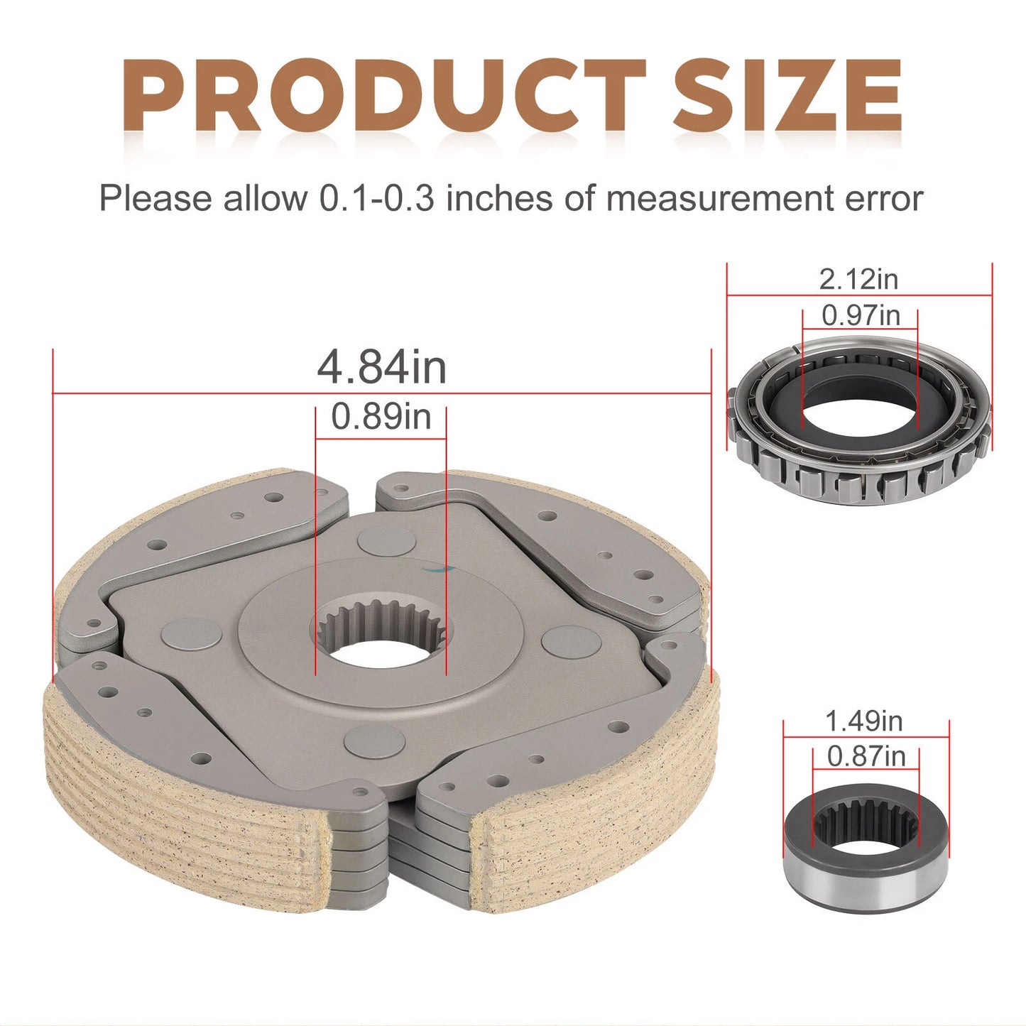 Wet Clutch Centrifugal & Bearing for Kawasaki Bayou 300 4X4 KLF300C 1989-2004