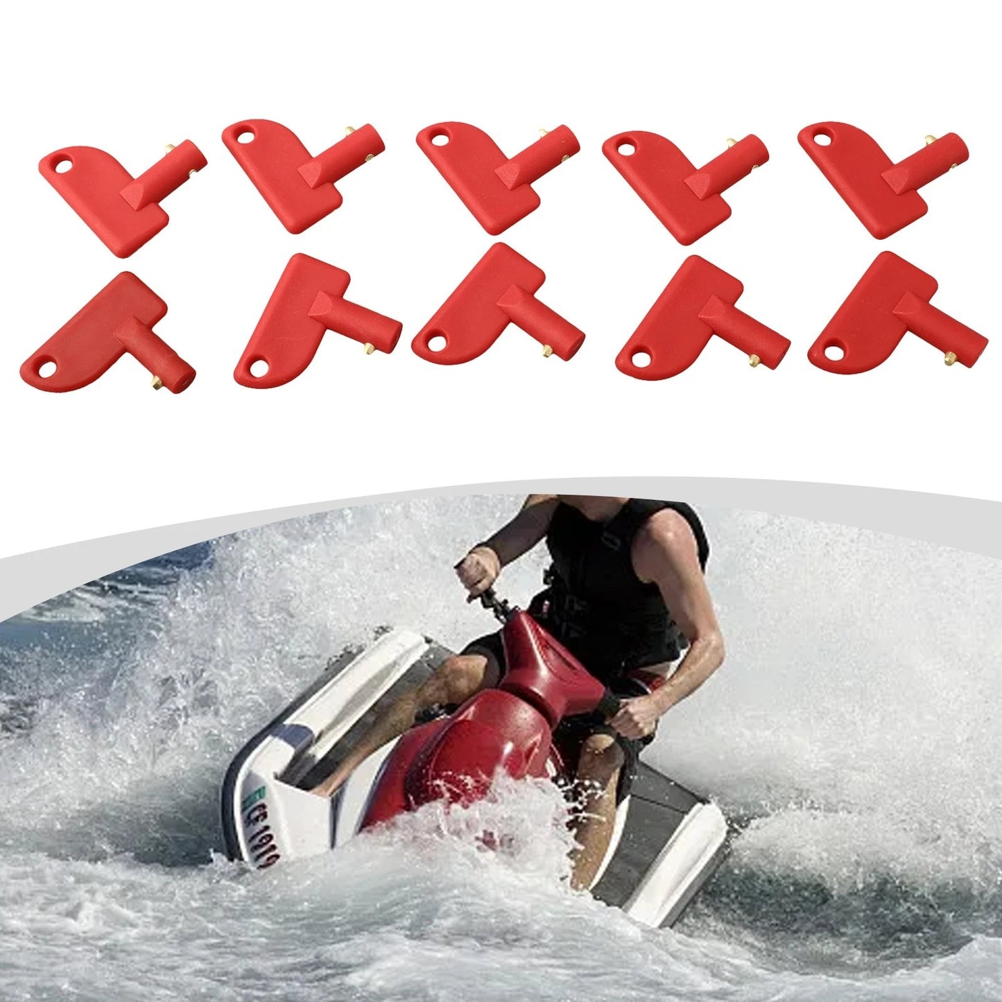 Plastic Key 10PCS for Battery Isolator Switches - Auto/Marine/Boat/Truck