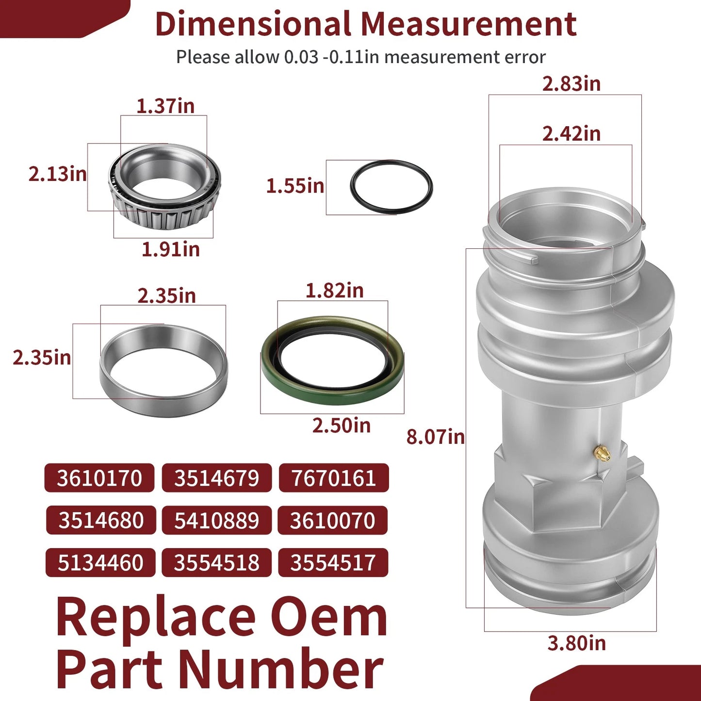 Rear Hub Repair Kit for Polaris Scrambler 500 4x4 (2005-2012)