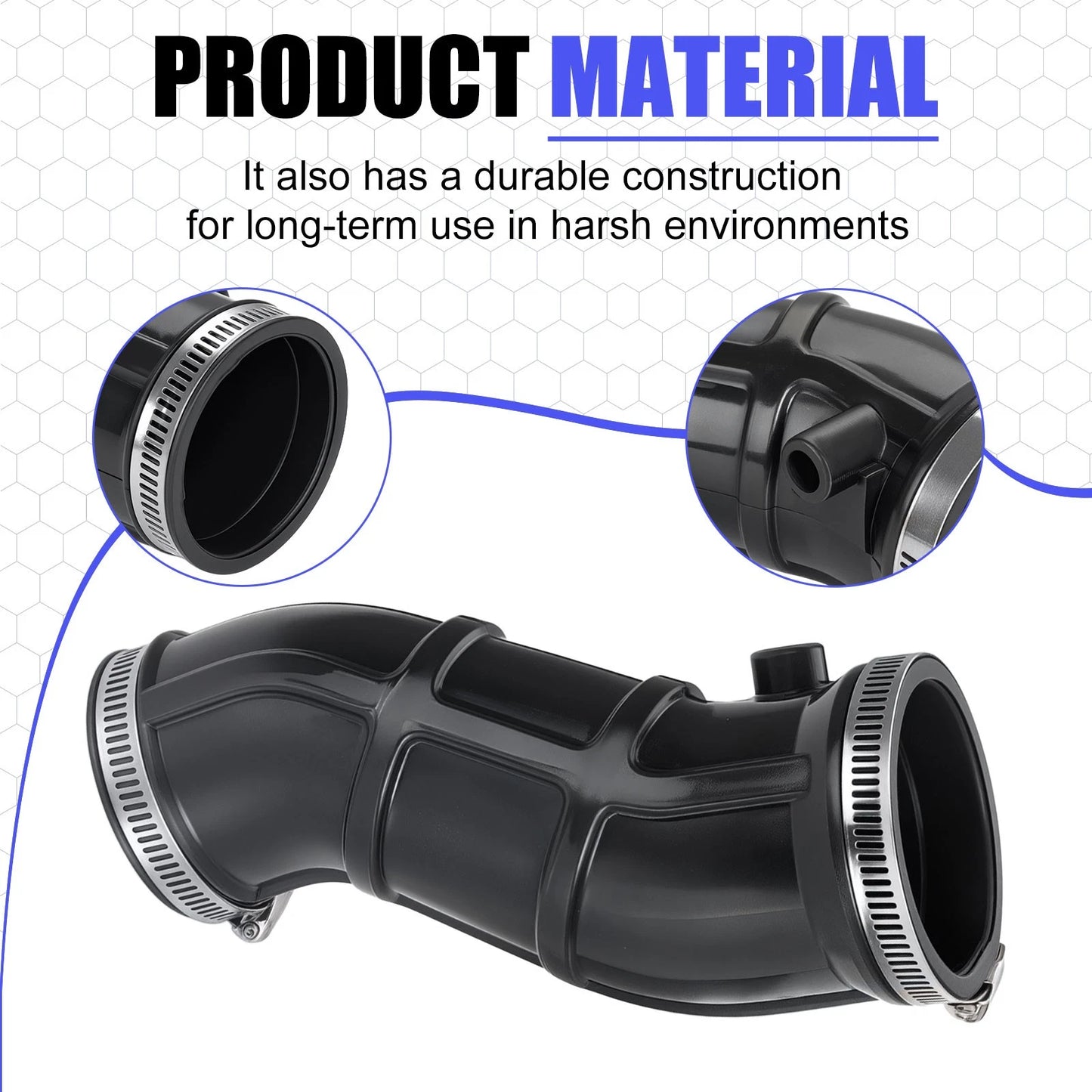 Airbox Manifold Snorkel Intake Tube w/Elbow for Yamaha Raptor YFM660R