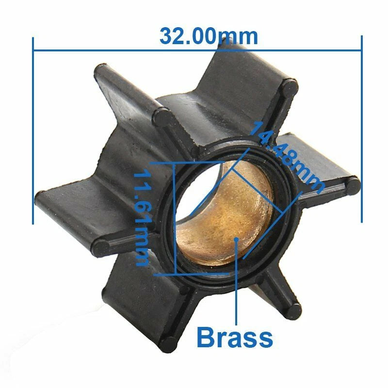 Water Pump Impeller & Key for Mercury/Mariner 4.5/7.5/9.8HP