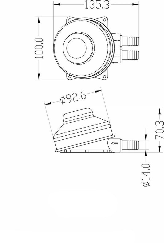 Babyfoot Manual Foot Operated Freshwater Galley Pump for 1/2" Hose