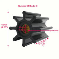 Impeller for Jabsco CEF 500177 JMP 7446 Volvo 3593573/3583602