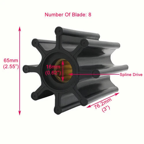Impeller for Jabsco CEF 500177 JMP 7446 Volvo 3593573/3583602