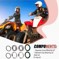 Rear Hub Bearing Seal Repair Kit for Polaris Trail Boss 325/330, Sportsman 500