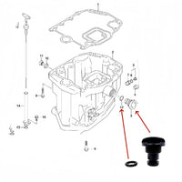 Suzuki Outboard Water Flush Plug with O Ring Gasket for DF140/DF115/DF100