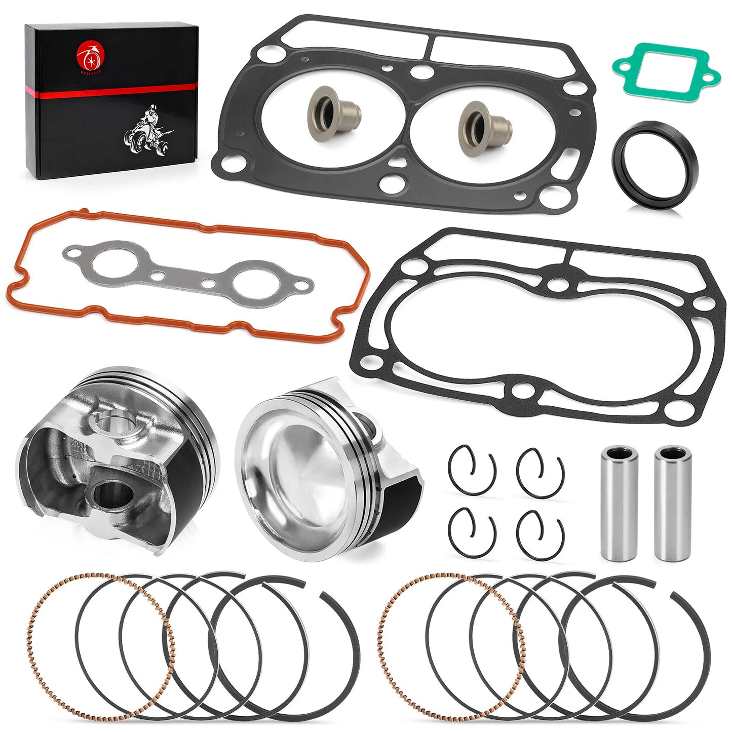 Top End Rebuild Kit Cylinder Gasket & Piston for Polaris Ranger XP 800