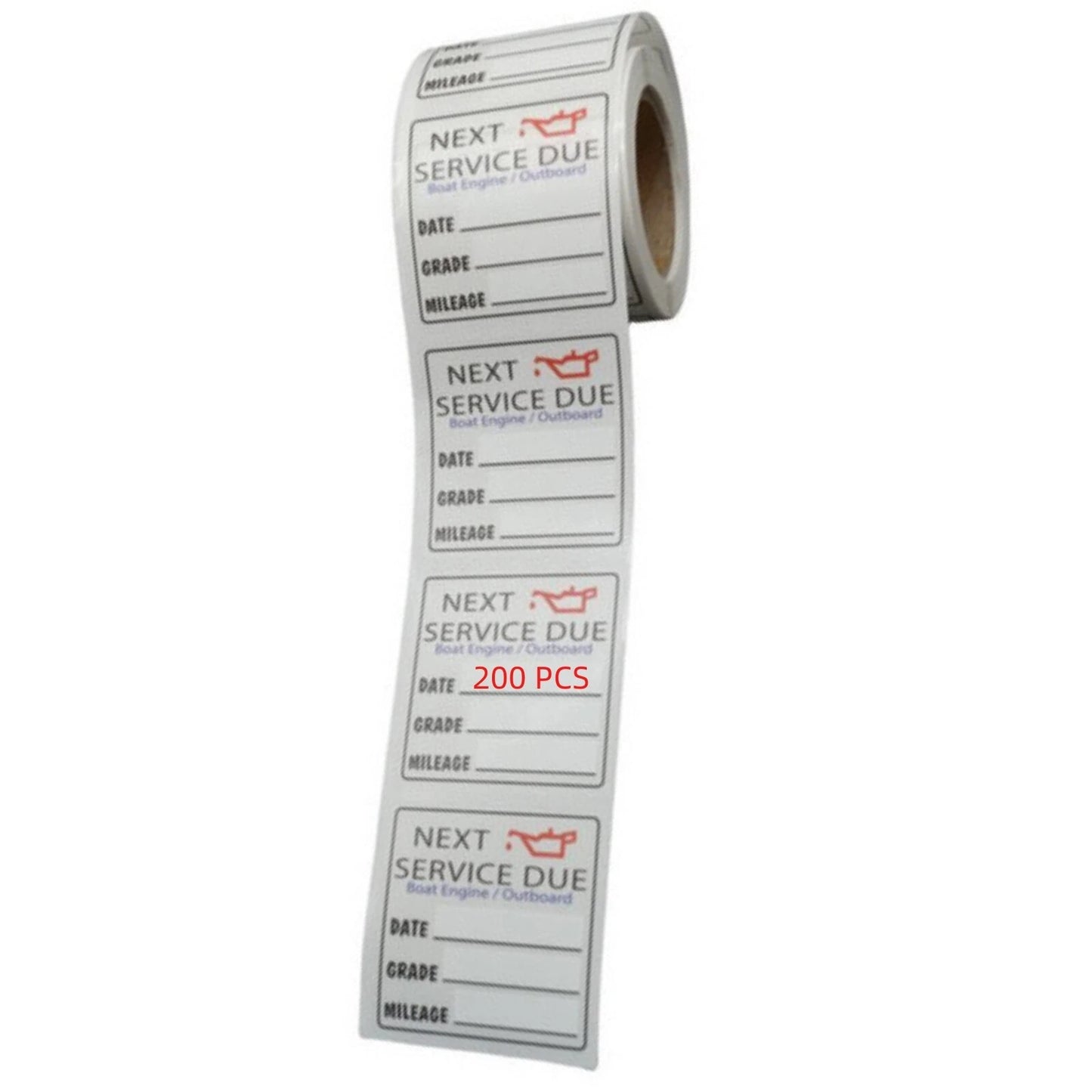 200 Oil Change Reminder Stickers 2" x 2" for Service Due
