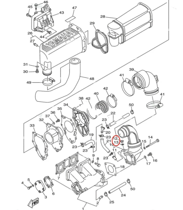 Straight Screw Plug with Gasket for Yamaha Outboard