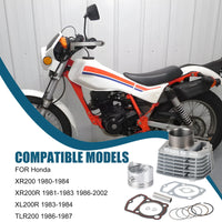 63mm STD Top End Kit for Honda XL200R/XR200/XR200R Cylinder Piston Gasket Seals