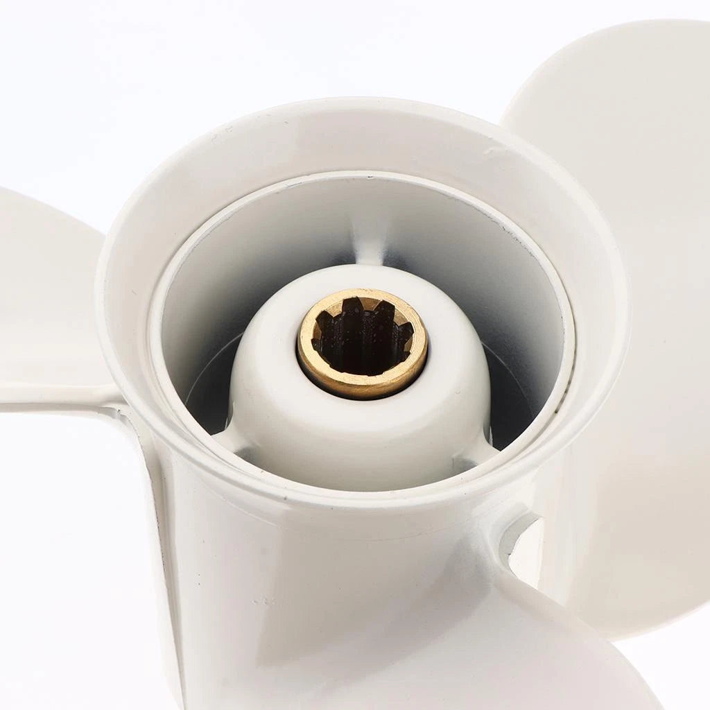 White Outboard Propeller 9-1/4X10 for 9.9HP Yamaha 683/45943/00 EL