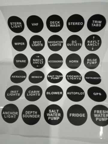Switch Panel LED 3 Gang with Circuit Breakers for Marine/Caravan, IP65 Splashproof