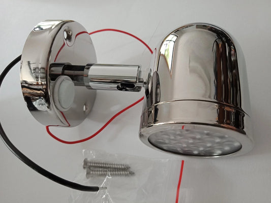 12V LED Bunk Reading Lights Stainless Steel 154 Lumen for Boat/Marine