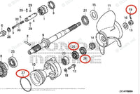 Lower Gearcase Unit Oil Seal for Honda BF115D/150D/175A/200A/225A