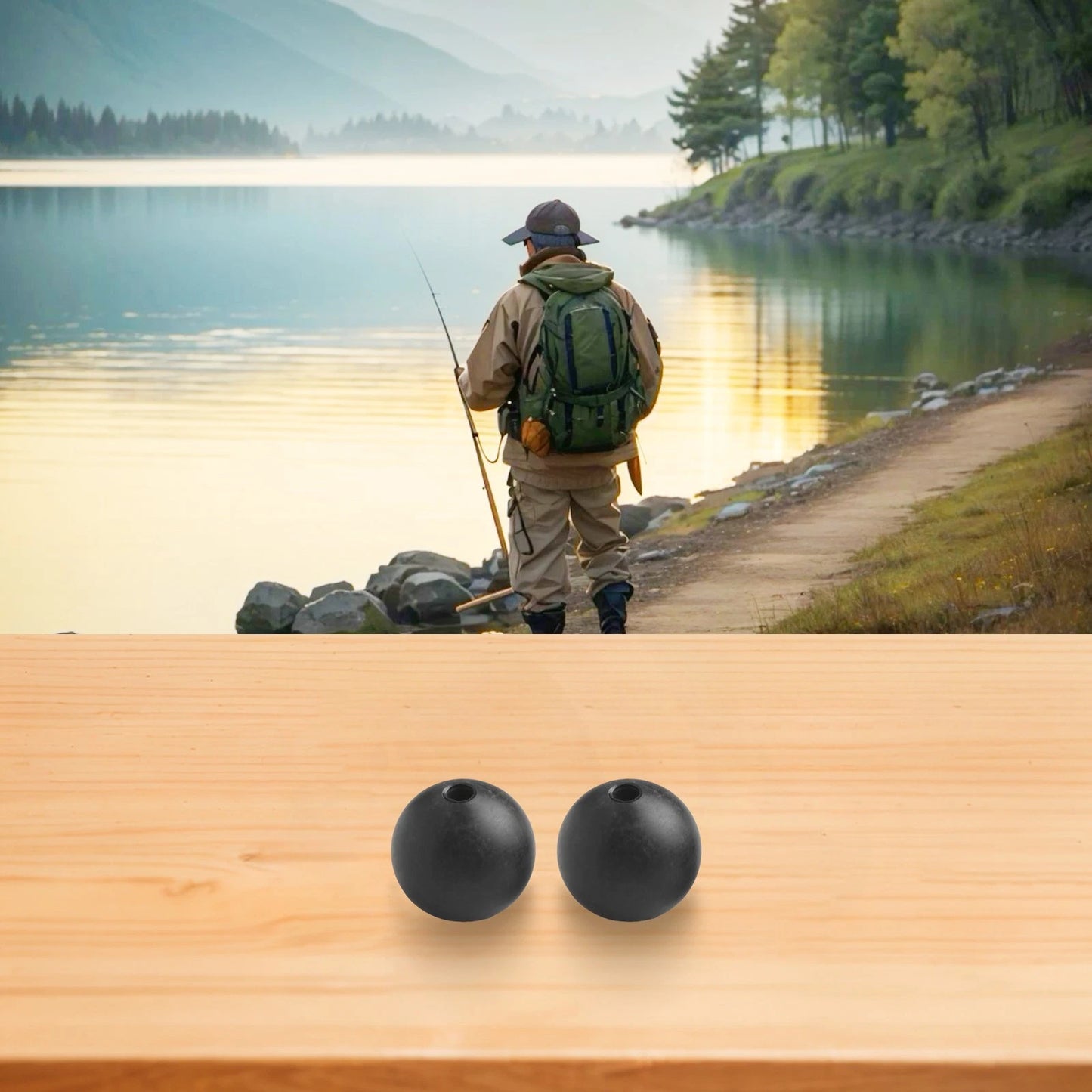 28mm Nylon Outrigger Ball Stops 2PCS for Boats Fishing Line Management