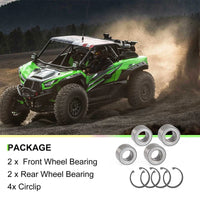 Front Rear Wheel Bearing + Circlip for Kawasaki KRF1000 Teryx KRX 1000 (2020-2024)
