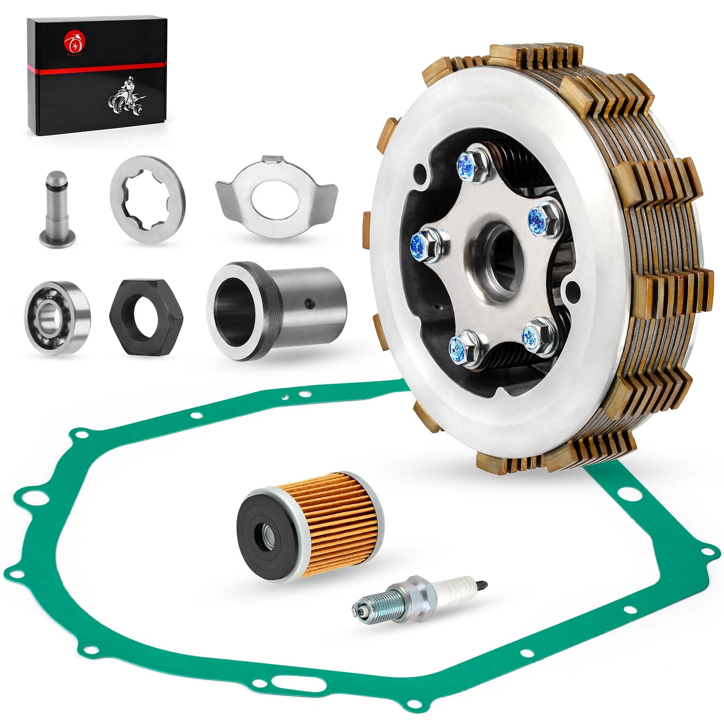 Heavy Duty Clutch Assembly & Gasket for Yamaha Warrior 350 YFM350 87-04