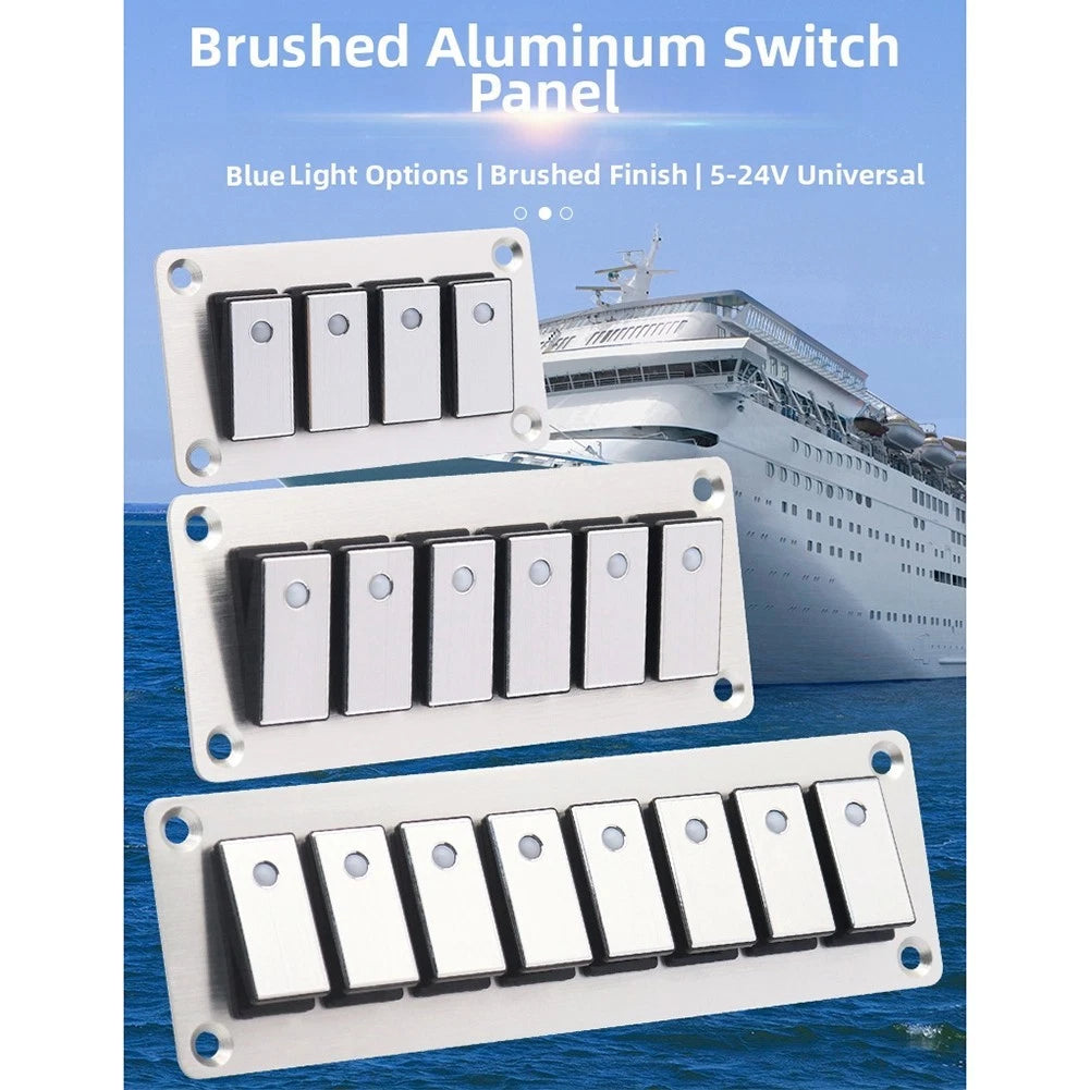 Multiroad Switch Panel Aluminum Plate 16A for Boats