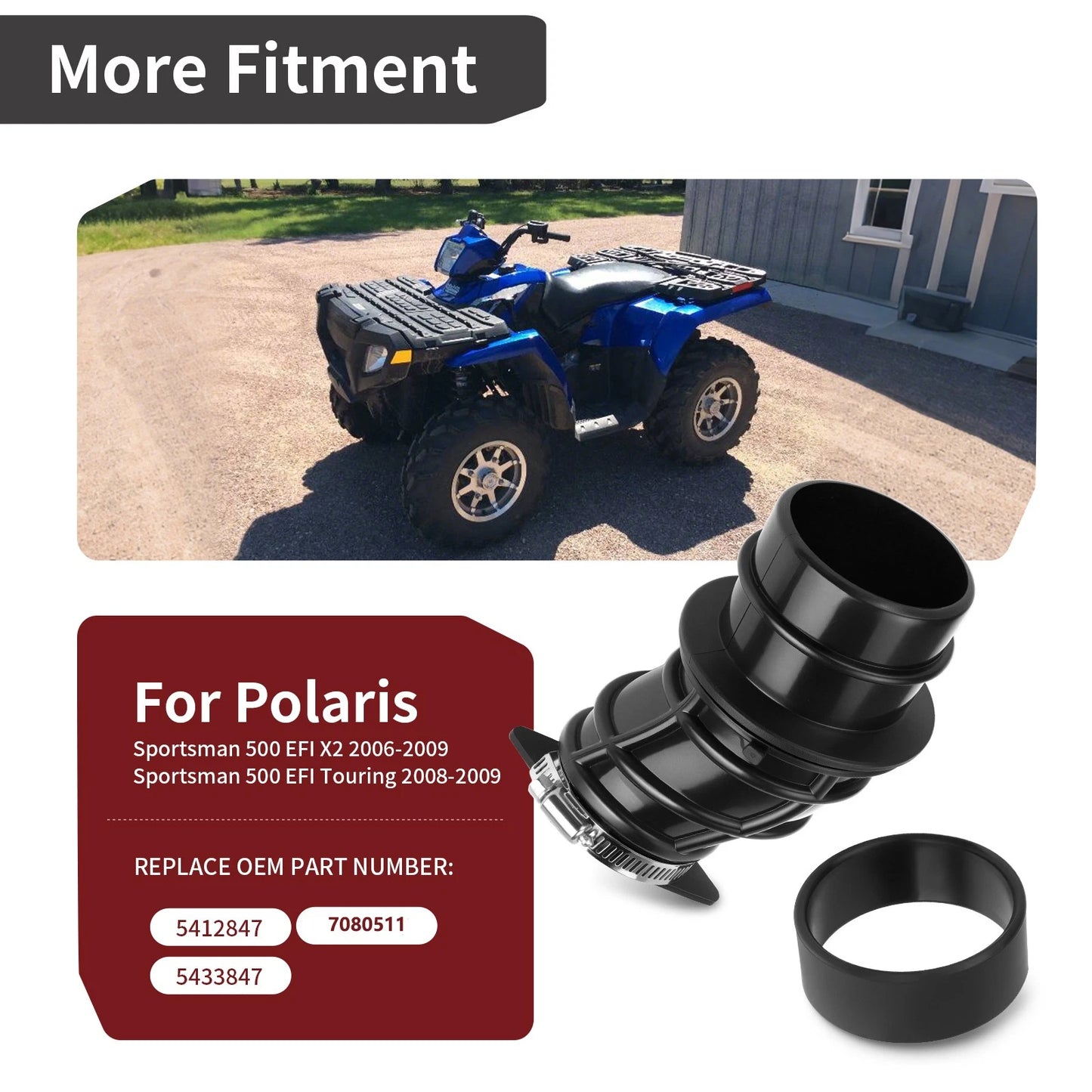 Carburetor Boot w/Sleeve for Polaris Sportsman 500 EFI Touring 2008-2009