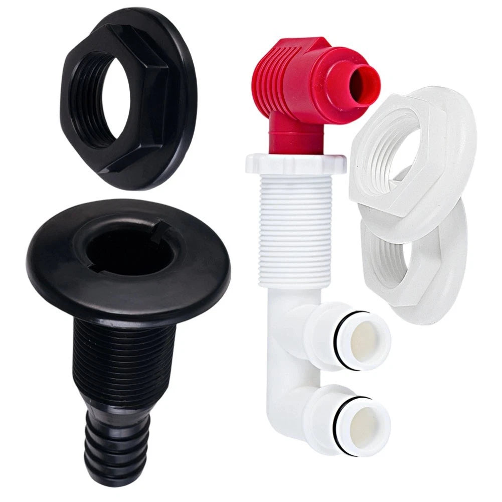 Live Fish Tank Valve Kit Pump Out Aerator for Boats, Reliable Oxygen Supply