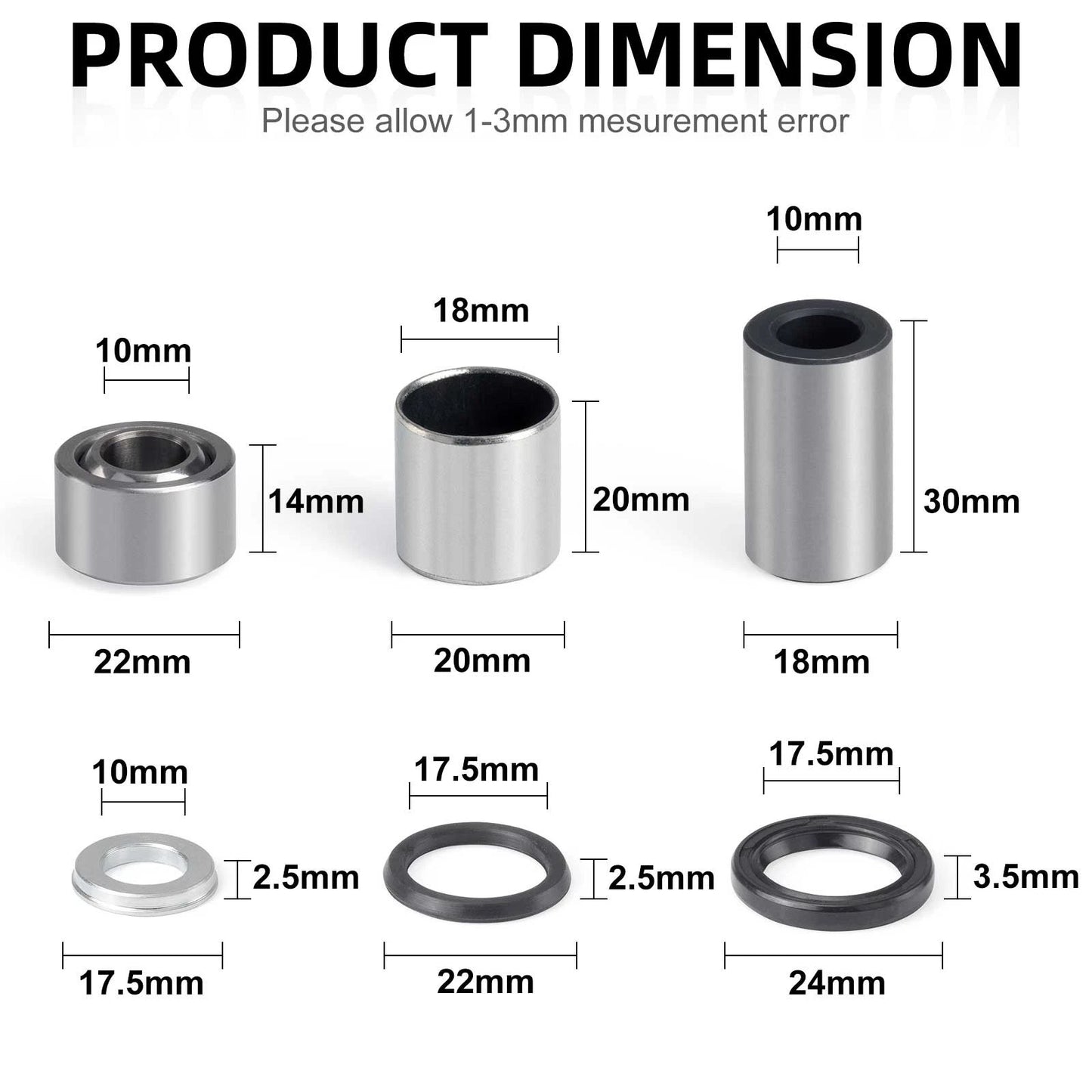 Front Shock Bushing Kit for Honda TRX400EX 1999-2004 Sportrax