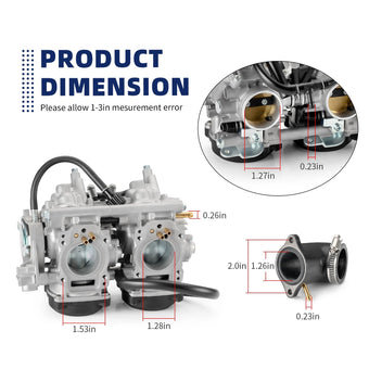 compare product Carburetor for Kawasaki Prairie 650/Brute Force 650 (2002-2006)