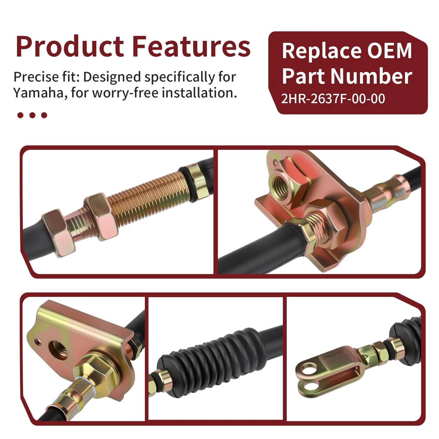 Yamaha Big Bear 350 YFM350 4x4 Reverse Lever Cable for 1987-1993