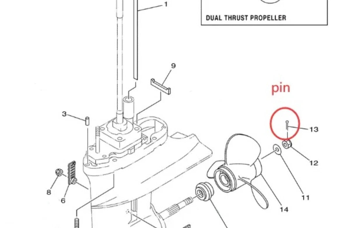 Lower Gearcase Propeller Shaft Oil Seal Kit for Yamaha
