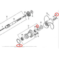 Lower Unit Gearcase Seal Kit for Honda 8/10/15/20HP (2000-2023)