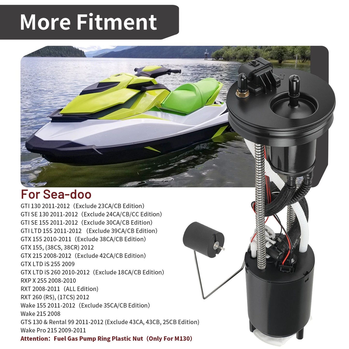 Fuel Pump Assembly for Sea-Doo RXT 215/255/260 X 255 (2008-2011)