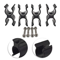 Double Tube Pole Clip Holder for Boat Tops 4pcs Fits 7/8"-1" Diameter