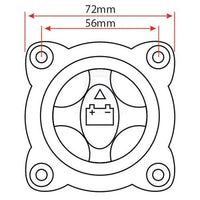 Recessed Mount Battery Isolator Switch for Marine Applications