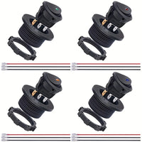 Toggle Switches 12V 20A with LED for Boat/Car Electrical Systems