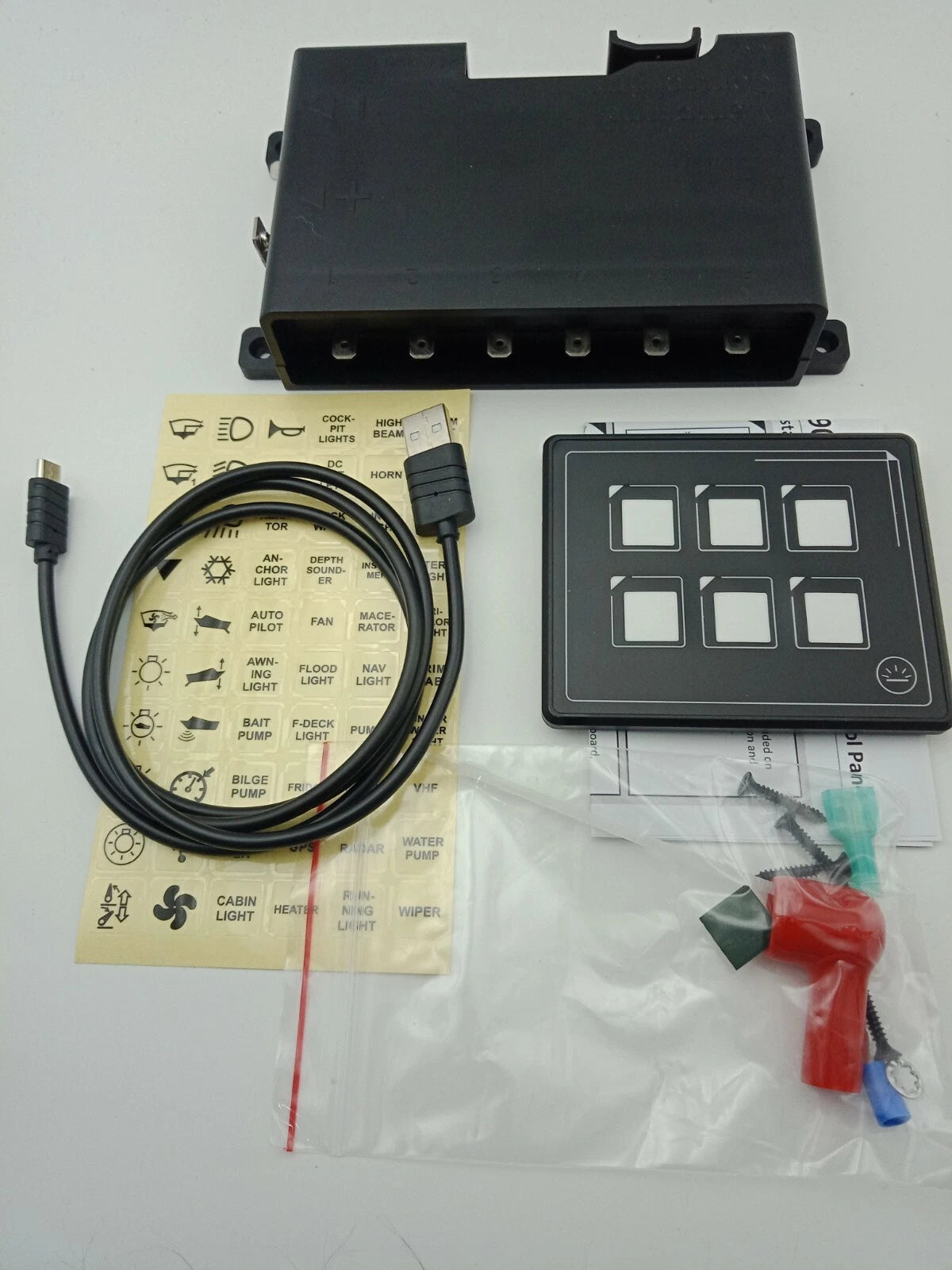 Relaxn 6 Digital Membrane Switch Panel Touch Control for Boat