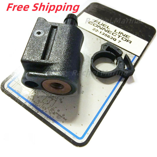 Fuel Line Connector for Mercury 5/16" Tank Side Models 22-13563Q7, 18-8091