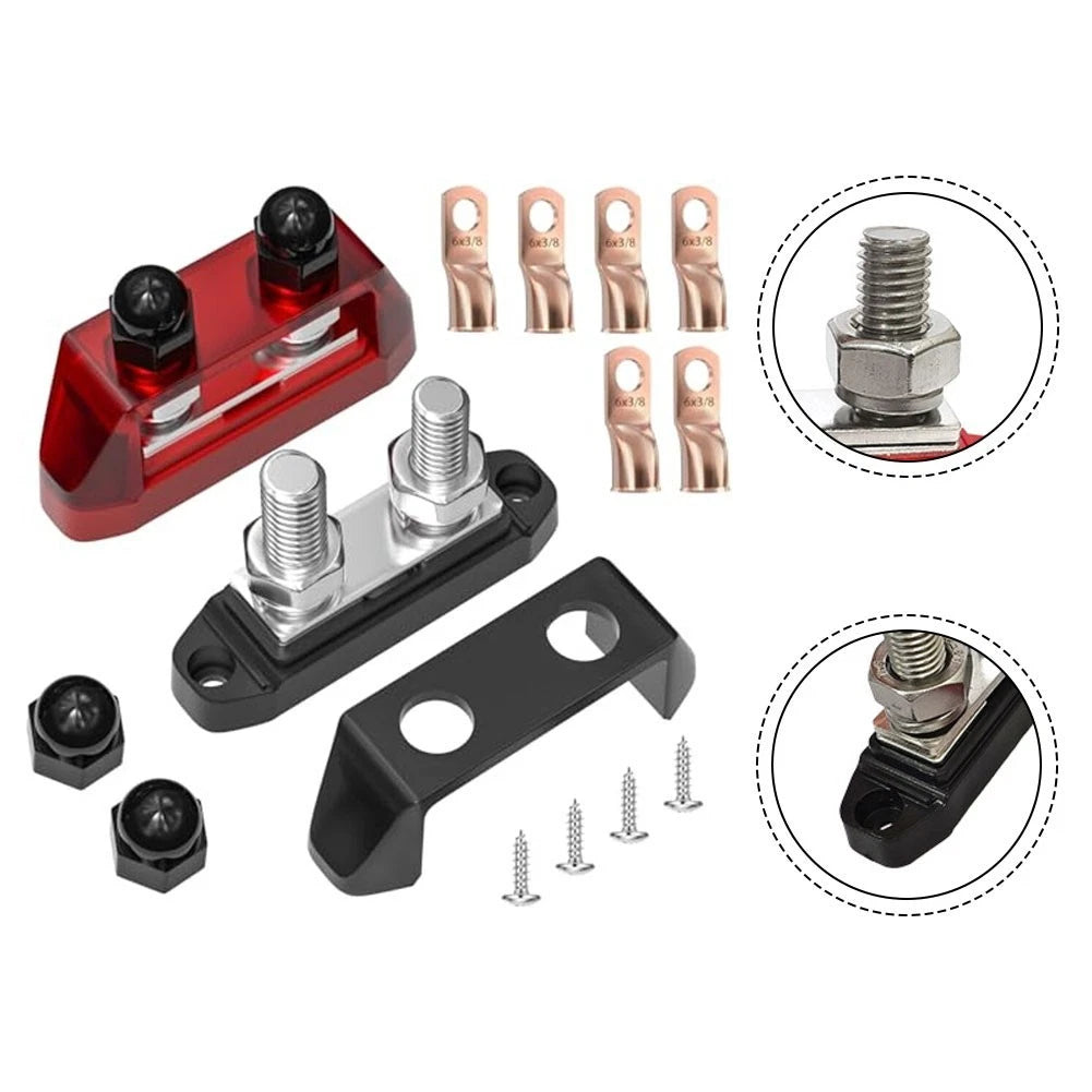 Battery Power Distribution Block 12V 250A for Marine Boats/Solar Energy