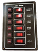 12V Alloy Illuminating 6 Gang Switch Panel with Fuses for Marine Applications