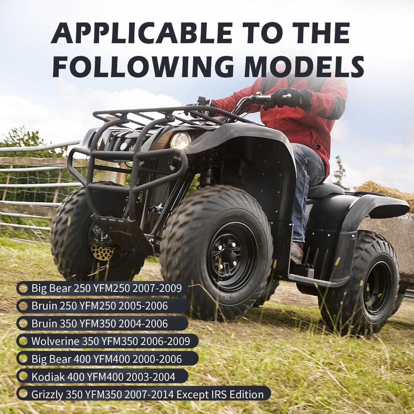 Rear Brake Panel Seals Oil Seal Kit for Yamaha Kodiak 400 YFM400 A/FA/FAH