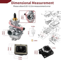 Carburetor + Intake Manifold Boot for Yamaha Banshee 350 YFZ350 (1987-2006)