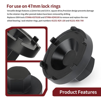 compare product 47mm Seal Bearing Retainer Tool for Honda CR500R 87-88, CRF450X 2005-2024