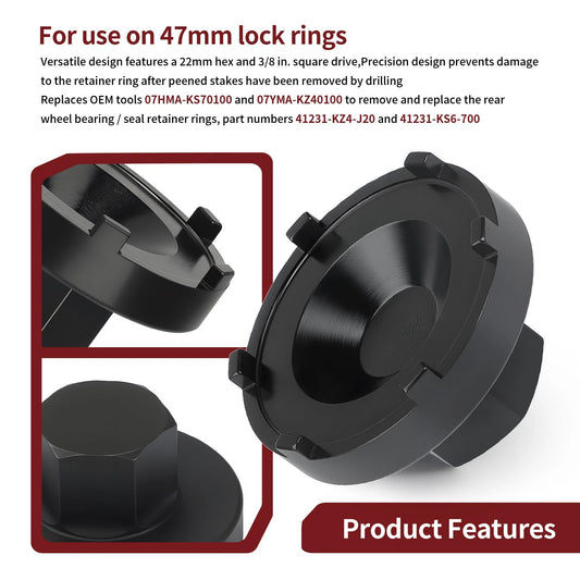 47mm Seal Bearing Retainer Tool for Honda CR500R 87-88, CRF450X 2005-2024