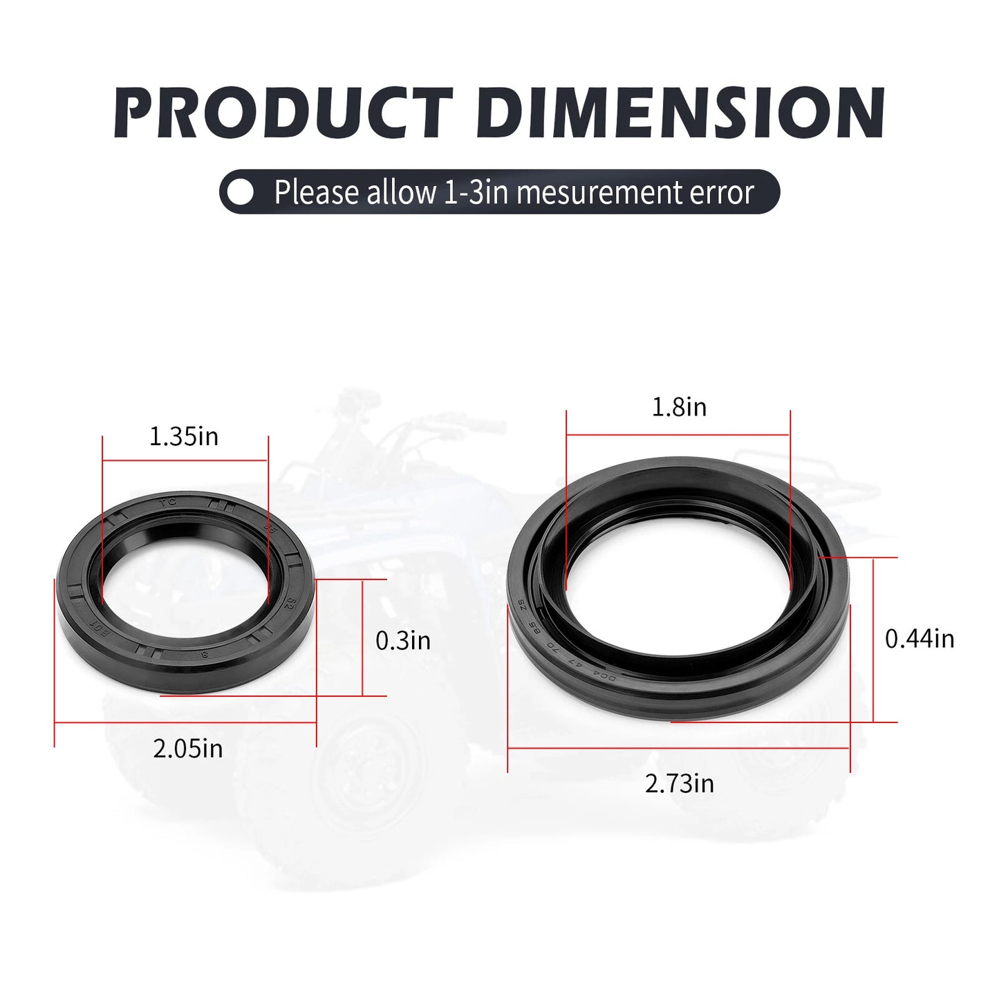 Rear Brake Panel Seals Oil Seal Kit for Yamaha Kodiak 400 YFM400 A/FA/FAH