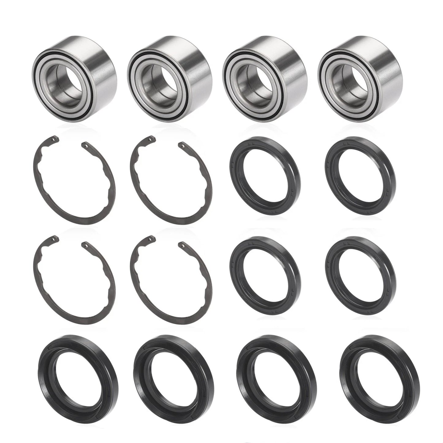 4pcs Front Wheel Bearing & Seal Kit for Kawasaki Bayou 300/400 4X4